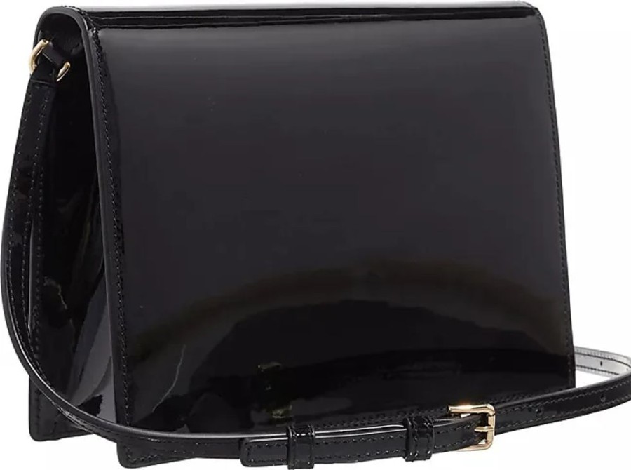 Frauen Dolce & Gabbana Taschen | Dg Logo Shoulder Bag Patent Leather Crossbody Bags Schwarz