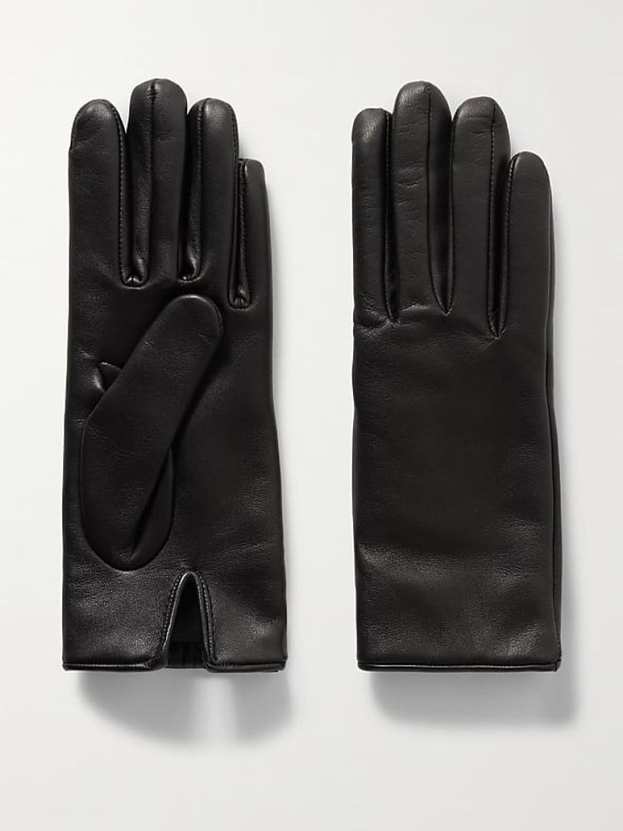 Frauen Saint Laurent Handschuhe | Handschuhe Aus Leder - Schwarz