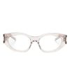 Frauen Saint Laurent Eyewear Brillen | Cat-Eye-Brille Mit Logo-Schild - Nude