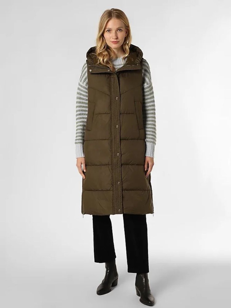 Frauen s.Oliver Westen | Steppweste Damen, Khaki