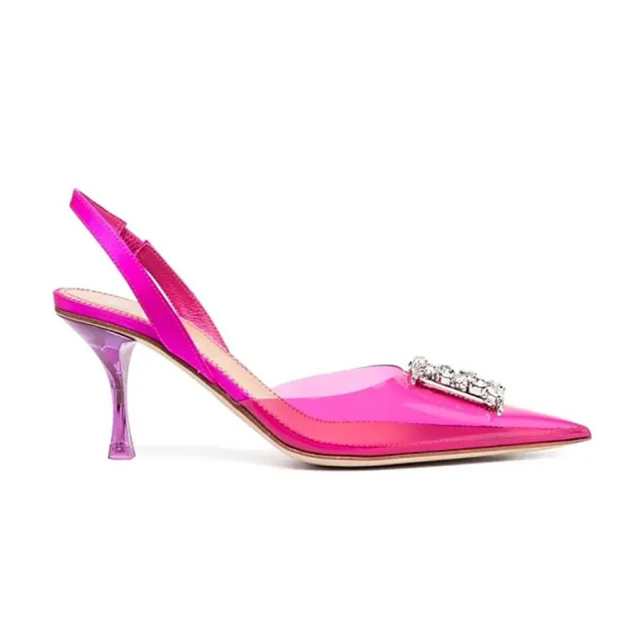 Frauen Dsquared2 Pumps | Rosa Slingback-Pumps Mit Verziertem Logo Dsquared2