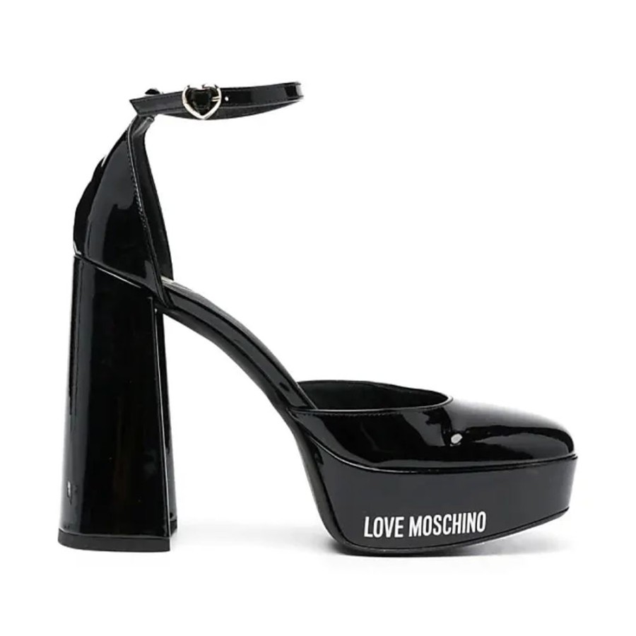 Frauen Love Moschino Pumps | Logo-Print Leder Pumps Love Moschino