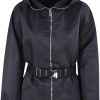 Frauen Tory Burch Jacken | Sport Black Full Zip Anorak Tory Burch