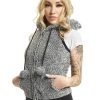 Frauen Urban Classics Westen | Damen Ladies Melange Teddy Vest Indoor Weste, Mehrfarbig (Blk/Wht 00050), Medium