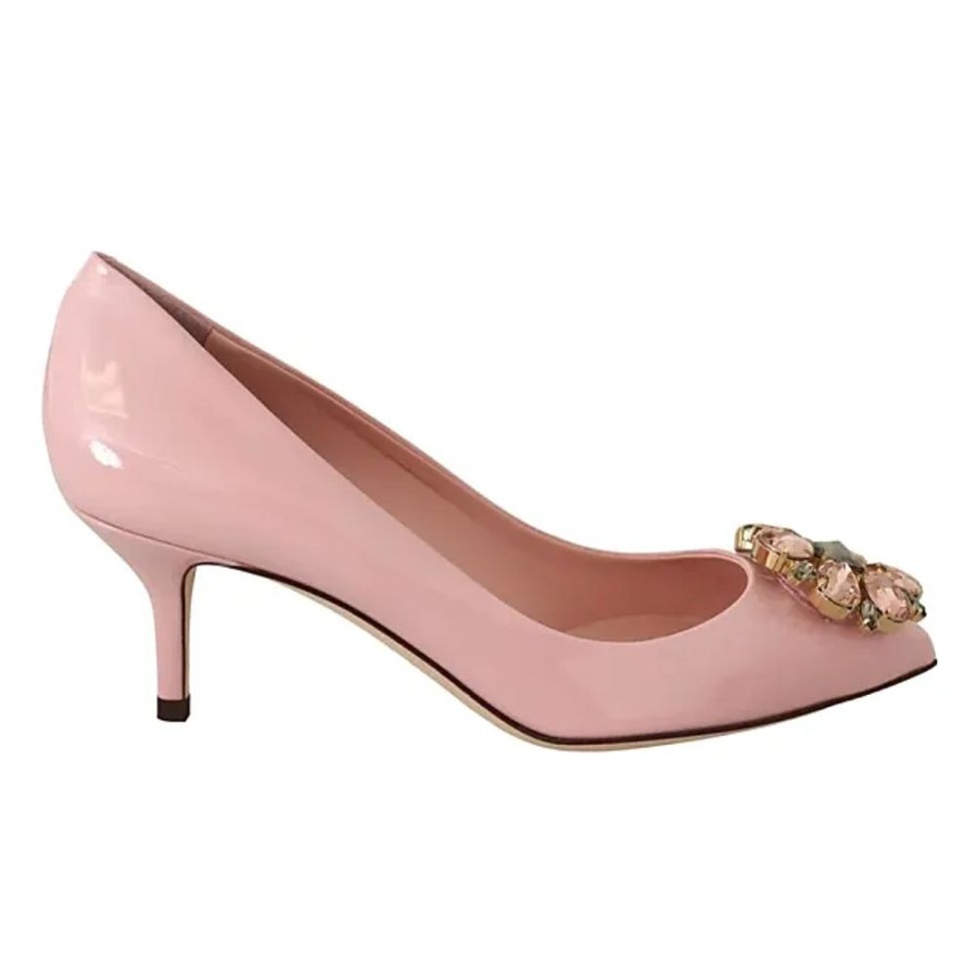 Frauen Dolce & Gabbana Pumps | Lederpumps Mit Kristalldetail Dolce & Gabbana