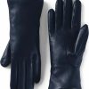 Frauen Lands End Handschuhe | Lederhandschuhe Mit Kaschmirfutter, Damen, Grose:Xl Regular, Blau, Kaschmir/Leder, By Lands End