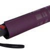 Frauen Knirps Regenschirme | Damen Taschenschirm C.205 Medium Duomatic Mit Auf-Zu-Automatik Solid Purple Reflective