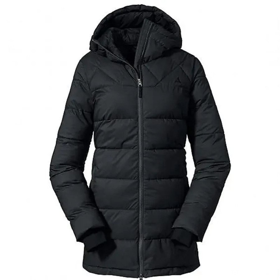 Frauen Schöffel Mantel | Insulated Parka Boston Mantel Fur Damen | Schwarz