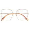 Frauen Chloé Brillen | Oversized-Brille Mit Logo - Gold