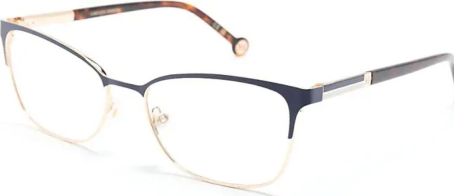 Frauen Carolina Herrera Brillen | Brille Mit Eckigem Gestell - Gold