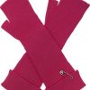 Frauen Versace Handschuhe | Wool Fingerless Gloves, Womens, Pink