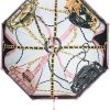 Frauen Moschino Regenschirme | Regenschirm Mit Ketten-Print - Schwarz