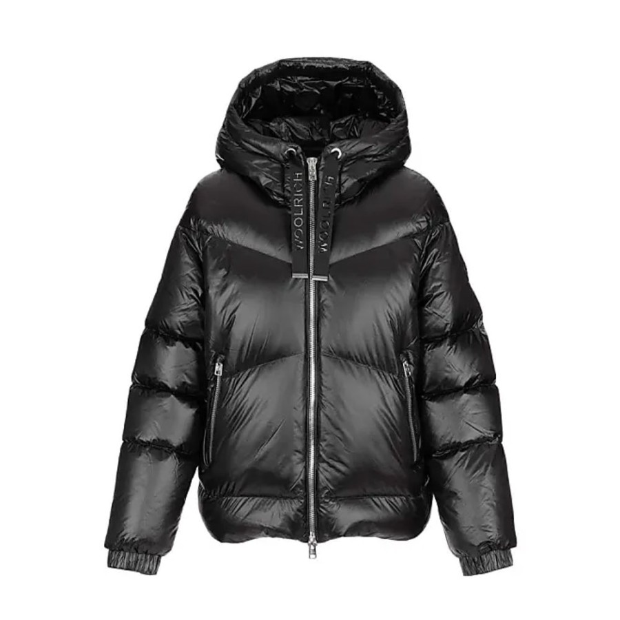 Frauen Woolrich Jacken | Kurze Pufferjacke Woolrich