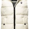 Frauen Marikoo Westen | Damen Warme Winter Steppwese Mit Kapuze Zarinaa Offwhite Gr. M