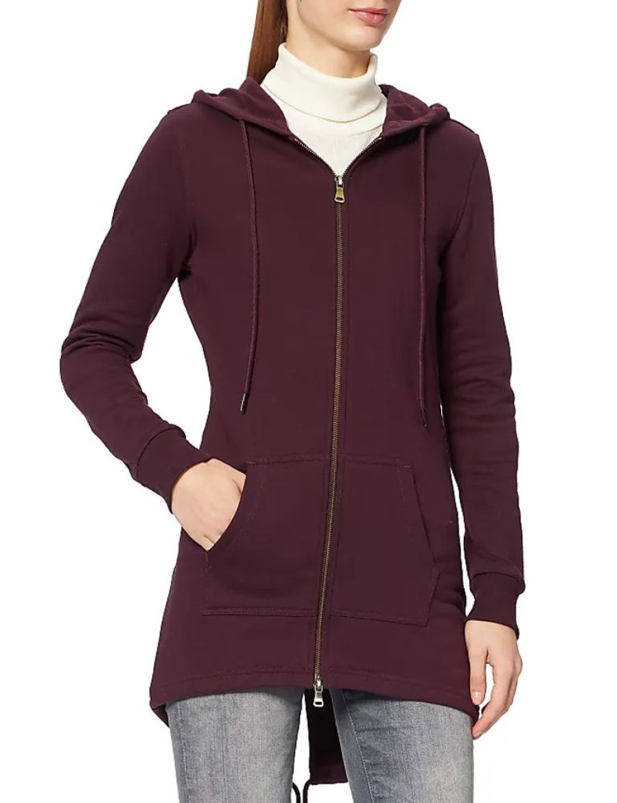 Frauen Urban Classics Mantel | Damen Tb1075 Strickjacke, Rot (Redwine 02243), S