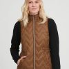 Frauen Fransa Westen | Steppweste Fransa Fransa Frbapadding 3 Outerwear Gr. L, Braun (Gold Brown) Damen Westen Steppwesten