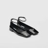 Frauen Prada Ballerinas | Ballerinas Aus Lackleder, Damen, Schwarz, Grose 35,5