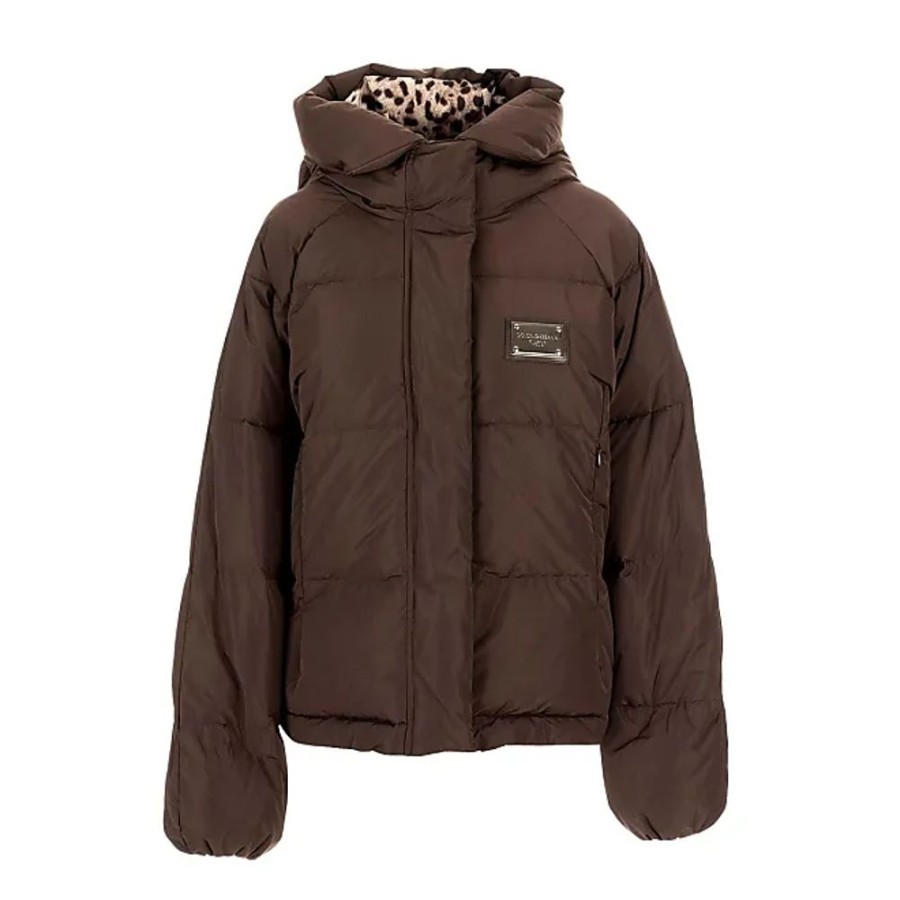 Frauen Dolce & Gabbana Jacken | Jacket - Grose: 40, Color: Brown/Grey