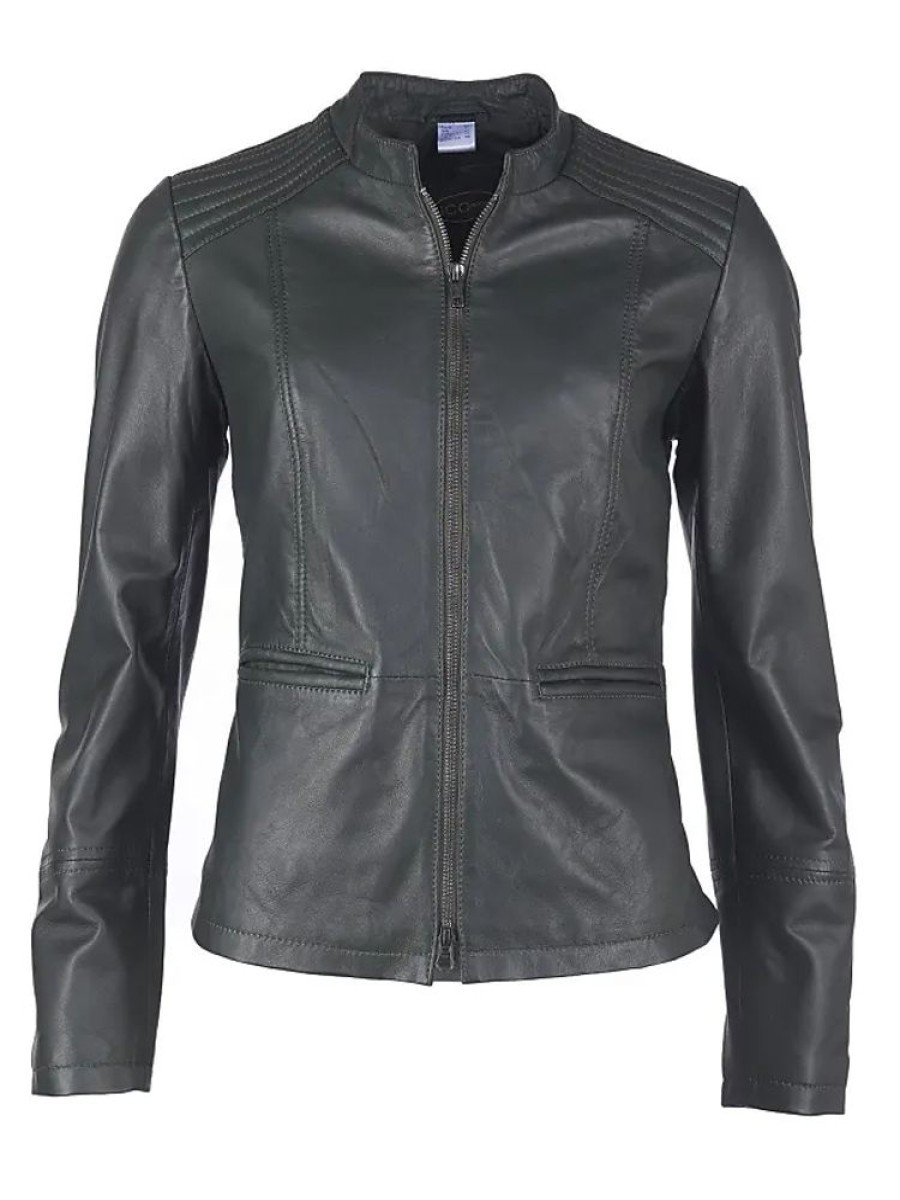 Frauen JCC Jacken | Lederjacke Damen, Grun