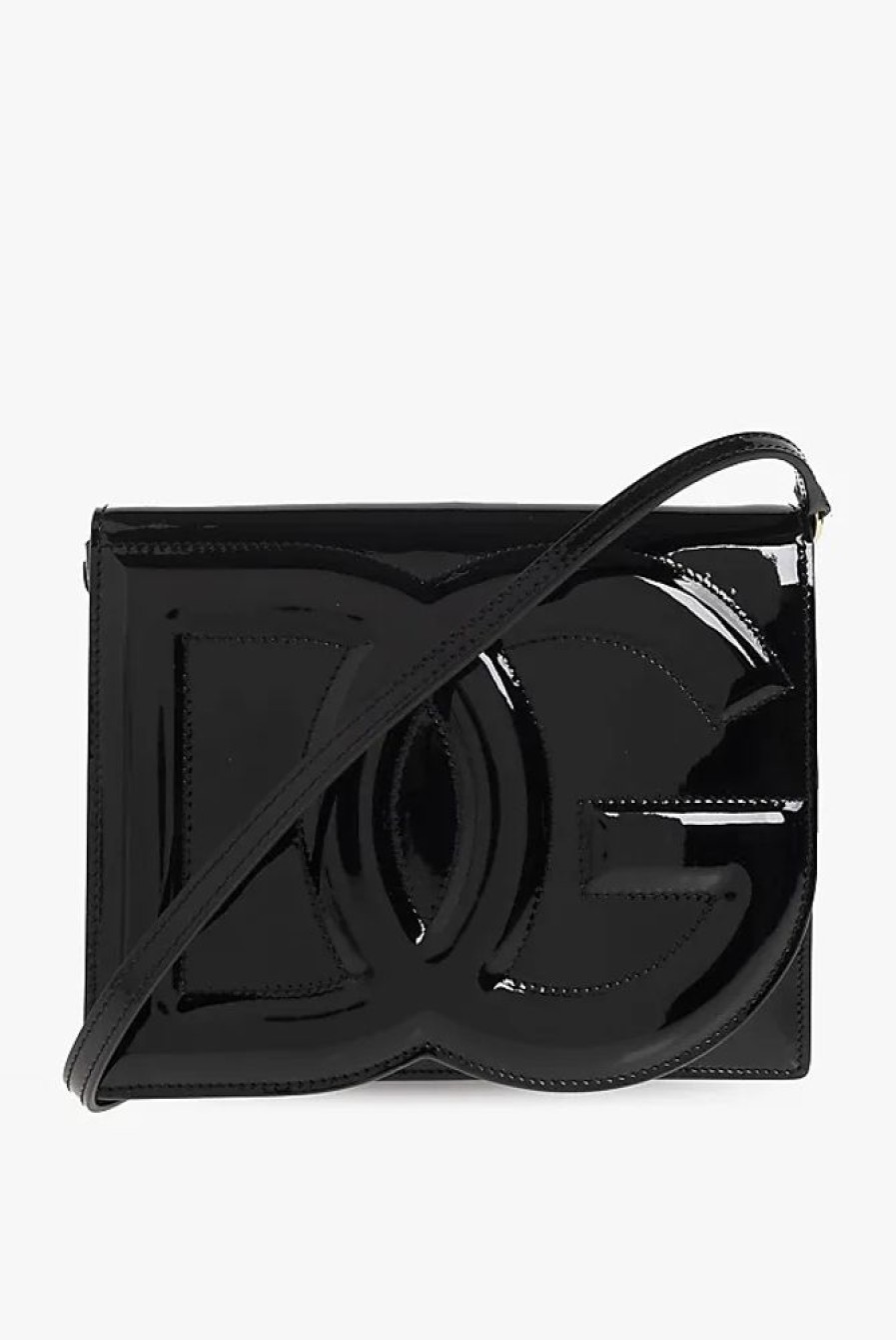 Frauen Dolce & Gabbana Taschen | Leather Shoulder Bag With Logo, Womens, Black