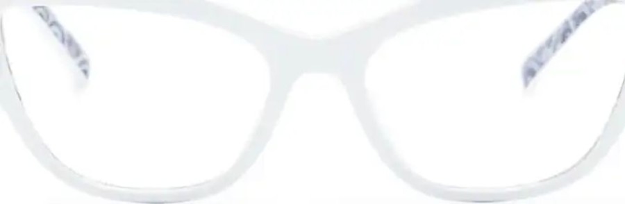 Frauen Dolce & Gabbana Eyewear Brillen | New Print Cat-Eye-Brille - Weis