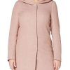 Frauen Only Mantel | Damen Eleganter Mantel Coat Cozy Fleecejacke Onlsedona Basic Cardigan Mit Groser Kapuze Und Reisverschluss, Farben:Rosa, Grose:Xxl