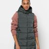 Frauen Jack Wolfskin Westen | Steppweste Jack Wolfskin Eisbach Vest W Gr. L (42/44), Grun (Slate, Green) Damen Westen Steppwesten