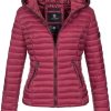 Frauen Navahoo Jacken | Damen Ubergangs Stepp Jacke Mit Kapuze B348 [B348-Kimuk-Bordeaux-Gr.M]