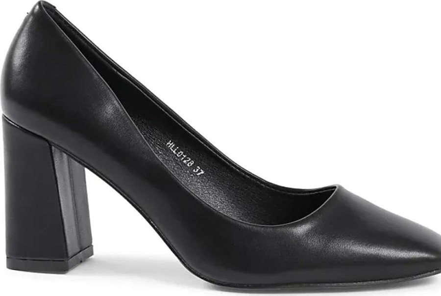 Frauen 19V69 Pumps | Schwarzer Synthetik Leder High Heel Pump 19V69 Italia