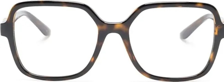 Frauen Dolce & Gabbana Eyewear Brillen | Eckige Brille In Schildpattoptik - Braun