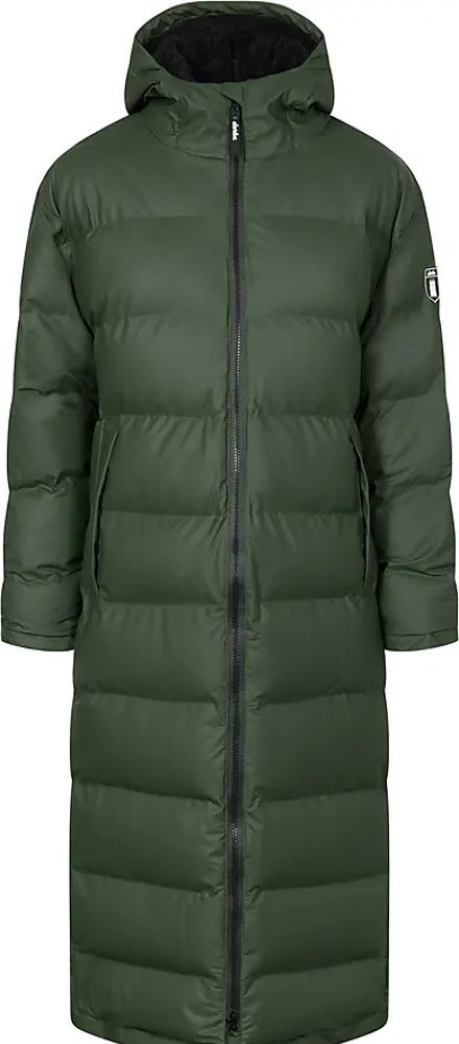 Frauen Derbe Mantel | Interholm Long Cozy Damen Wintermantel Oliv Grun Kombu Green Black Puffer Jacket Teddy, 36