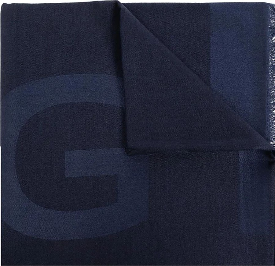 Frauen Givenchy Schals | Scarf With Logo, Womens, Navy Blue