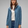 Frauen Street One Jacken | Langjacke Street One Gr. 34, Blau (Satin Blue Melange) Damen Jacken Lange Im Soften Baumwoll-Mix