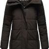 Frauen Marikoo Jacken | Damen Winterjacke Stepp Winter Jacke Ubergang Steppjacke Lang Warm Kapuze B987 [B987-Karumik-Schwarz-Gr.Xxl]