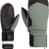 Frauen Ziener Handschuhe | Damen Kalea Ski-Faustling / Wintersport | Wasserdicht, Extra Warm, Wolle, Green Mud, 6,5