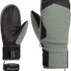 Frauen Ziener Handschuhe | Damen Kalea Ski-Faustling / Wintersport | Wasserdicht, Extra Warm, Wolle, Green Mud, 6,5