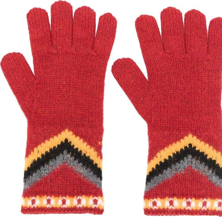 Frauen Alanui Handschuhe | Antarctic Circle Handschuhe - Rot