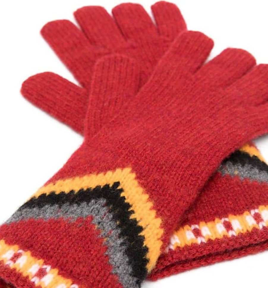 Frauen Alanui Handschuhe | Antarctic Circle Handschuhe - Rot