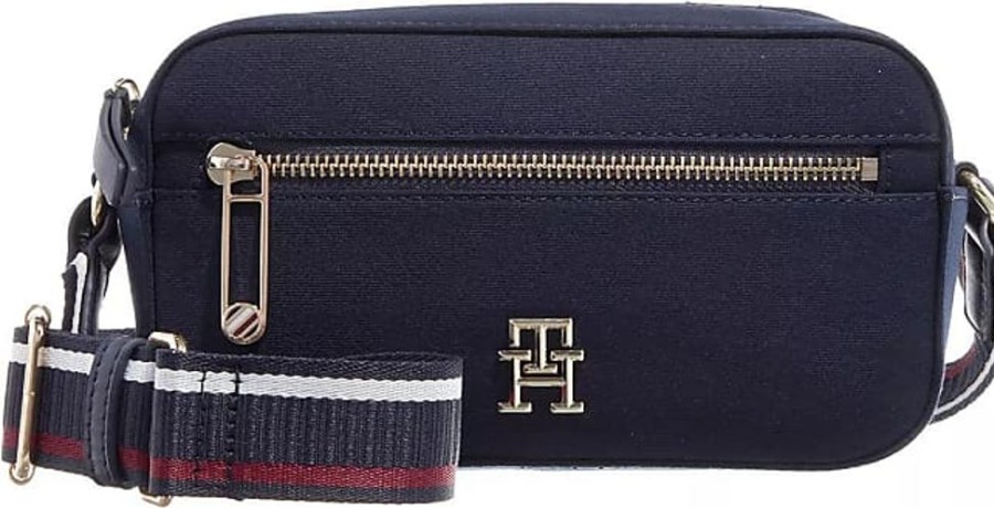 Frauen Tommy Hilfiger Taschen | Iconic Tommy Camera Bag Twill Crossbody Bags Blau