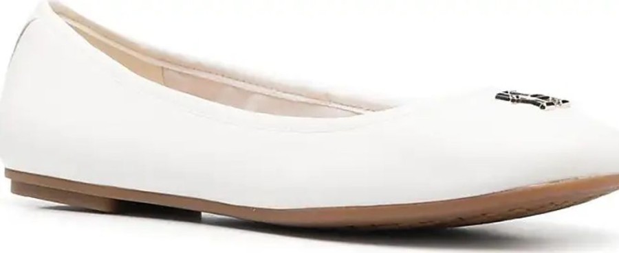 Frauen Tommy Hilfiger Ballerinas | Ballerinas Mit Logo-Schild - Weis