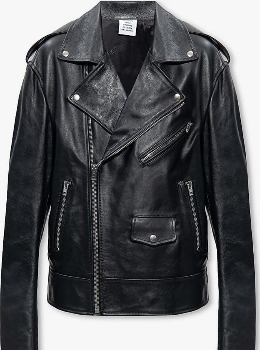 Frauen VETEMENTS Jacken | Leather Jacket, Womens, Black