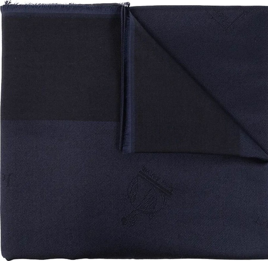 Frauen Lanvin Schals | Scarf With Logo, Womens, Navy Blue