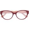 Frauen Cartier Brillen | Cat-Eye-Brille Mit Logo - Rosa