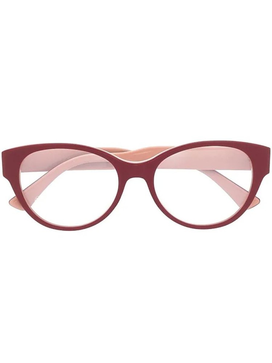 Frauen Cartier Brillen | Cat-Eye-Brille Mit Logo - Rosa