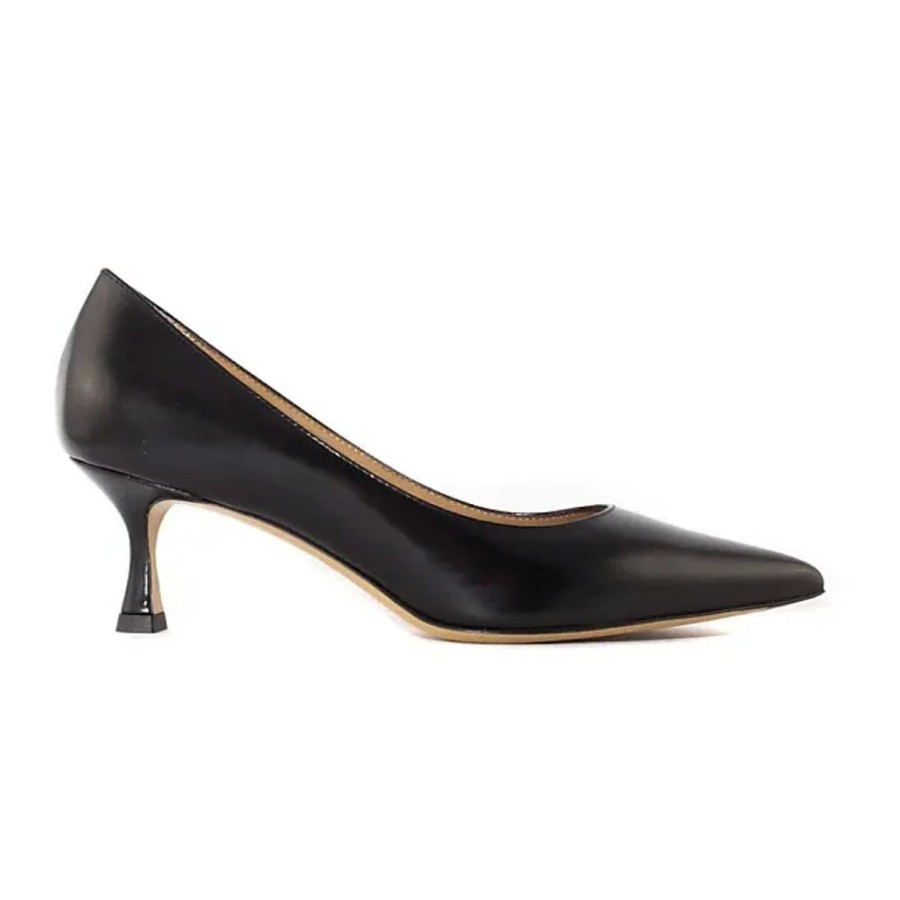 Frauen Roberto Festa Milano Pumps | Schwarze Kalbsleder Tortuga Pumps Roberto Festa