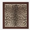 Frauen Dolce & Gabbana Schals | Tuch 90 X 90 Aus Twill Leoprint - Frau Schals Und Tucher Braun Seide Onesize