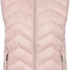 Frauen Fransa Westen | Frbapadding Damen Weste Steppweste Outdoor Weste Kapuze Mit Gummizug Normale Lange Reisverschluss-Taschen Enger Schnitt, Grose:M, Farbe:Misty Rose (15