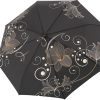 Frauen Doppler Regenschirme | Damen Regenschirm Golden Flower - Taschenschirm Auf-Zu-Automatik