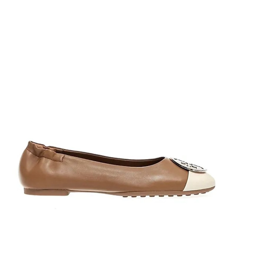 Frauen Tory Burch Ballerinas | Beige Ballerinas Fur Damen Tory Burch