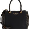 Frauen Guess Taschen | Fynna Girlfriend Satchel Black/Mocha Logo